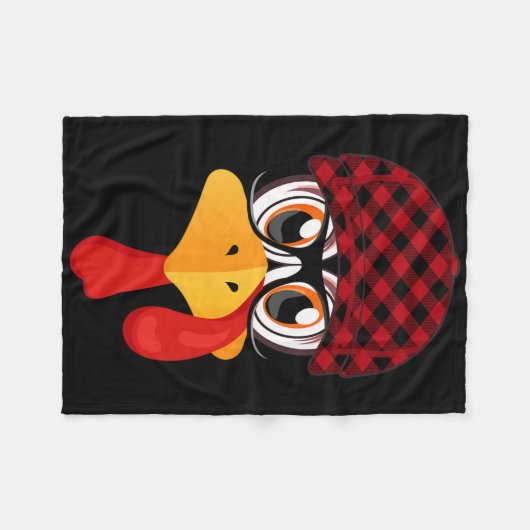 Erntedank Türkei mit Fall Pattern Cap und Fleecedecke (Vorderseite (Horizontal))