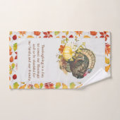 Erntedank Türkei mit Herbstlauben im Herbst Handtuch (Handtuch)