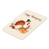 Erntedank Türkei mit Pumpkins und Herbst Verlassen Magnet (Linke Seite)