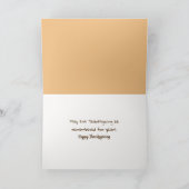 Erntedank Türkei mit sonnigen Zeichen Karte (Innenseite)