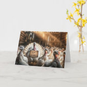 Erntedank Türkei mit sonnigen Zeichen Karte (Gelbe Blume)