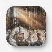 Erntedank Türkei mit sonnigen Zeichen Pappteller (Vorderseite)