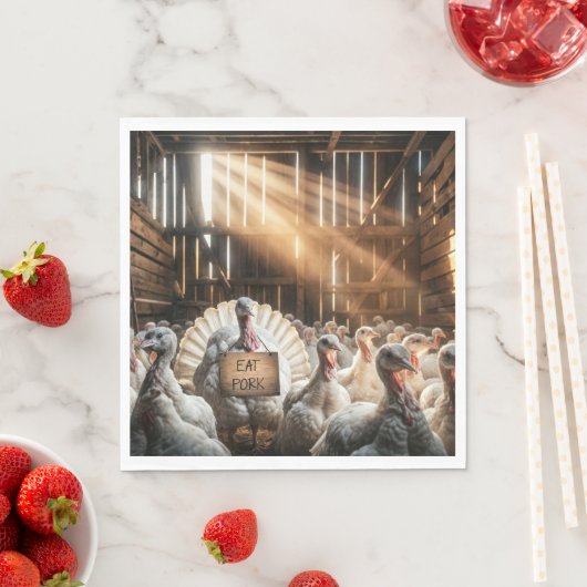 Erntedank Türkei mit sonnigen Zeichen Serviette (Beispiel)