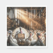 Erntedank Türkei mit sonnigen Zeichen Serviette (Vorderseite)