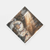 Erntedank Türkei mit sonnigen Zeichen Serviette (Ecke)