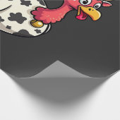 Erntedank Türkei Moo Cow Head Funny Fall Familie Geschenkpapier (Ecke)