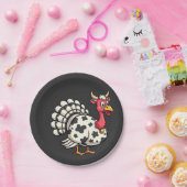 Erntedank Türkei Moo Cow Head Funny Fall Familie Pappteller (Party)