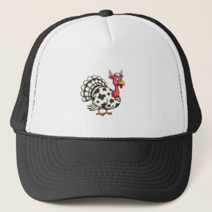 Erntedank Türkei Moo Cow Head Funny Fall Familie Truckerkappe
