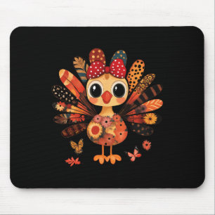 Erntedank Türkei Niedlich Coquette Bow Girl Kid Wo Mousepad