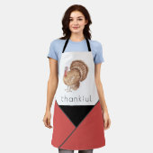 Erntedank Türkei Niedlicher geometrischer Farbbloc Schürze (Getragen)