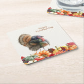 Erntedank Türkei Papier Untersetzer (angewinkelt)