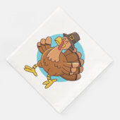 Erntedank Türkei Papierservietten (Ecke)