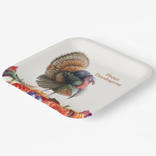 Erntedank Türkei Papiertafel Pappteller (Gewinkelt)