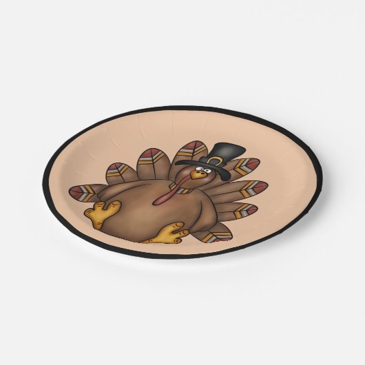 Erntedank Türkei Pappteller (Schrägansicht)