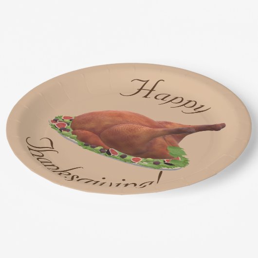 Erntedank Türkei Pappteller (Schrägansicht)