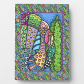 ERNTEDANK TÜRKEI, PATCHWORK FEATHERS, FOLK ART FOTOPLATTE (Vorderseite)