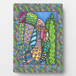 ERNTEDANK TÜRKEI, PATCHWORK FEATHERS, FOLK ART FOTOPLATTE