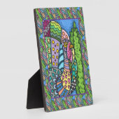 ERNTEDANK TÜRKEI, PATCHWORK FEATHERS, FOLK ART FOTOPLATTE (Seite)