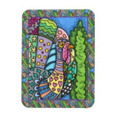 ERNTEDANK TÜRKEI, PATCHWORK FEATHERS, FOLK ART MAGNET (Vertikal)