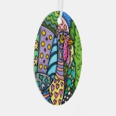 ERNTEDANK TÜRKEI, PATCHWORK FEATHERS, FOLK ART ORNAMENT AUS METALL (Vorderseite Rechts)