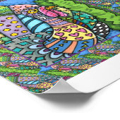 ERNTEDANK TÜRKEI, PATCHWORK FEATHERS, FOLK ART POSTER (Ecke)