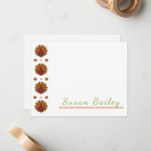 Erntedank Türkei Personalisierte Stationery Mitteilungskarte (Vorderseite/Rückseite Beispiel)