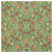 Erntedank Türkei Pie Pumpkin Green Orange Chic Stoff (Muster)