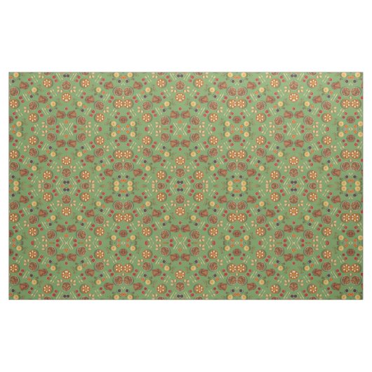 Erntedank Türkei Pie Pumpkin Green Orange Chic Stoff (Fat Quarter (45,7 x 55,9 cm))