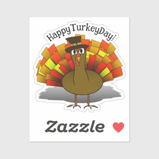 Erntedank Türkei Pilgrim Aufkleber (Blatt)