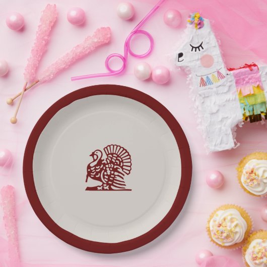 Erntedank Türkei ~ Plättchen Pappteller (Party)