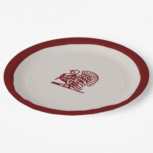 Erntedank Türkei ~ Plättchen Pappteller (Schrägansicht)