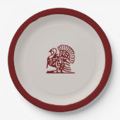 Erntedank Türkei ~ Plättchen Pappteller (Vorderseite)