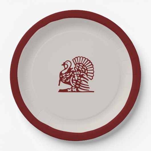 Erntedank Türkei ~ Plättchen Pappteller (Vorderseite)