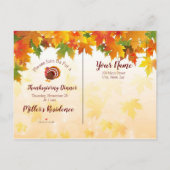 Erntedank Türkei Postkarte (Rückseite)