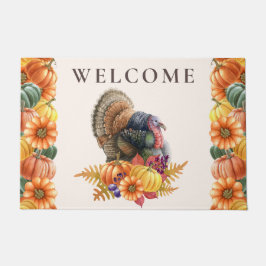 Erntedank Türkei Pumpkins Doormat Fußmatte
