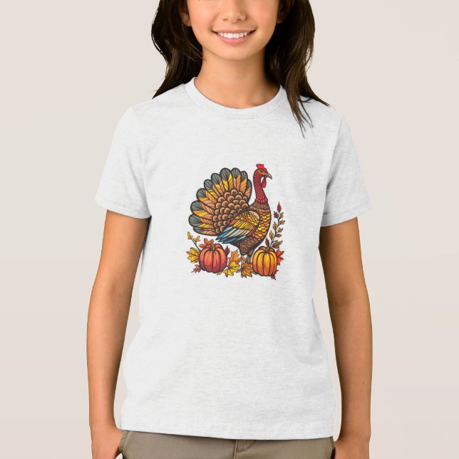 Erntedank Türkei Pumpkins T - Shirt (Vorderseite)
