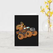 Erntedank Türkei Reiten Monster Truck Boys Kinder Karte (Gelbe Blume)