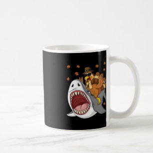 Erntedank Türkei Riding Shark Fun Kleinkind Boys Kaffeetasse