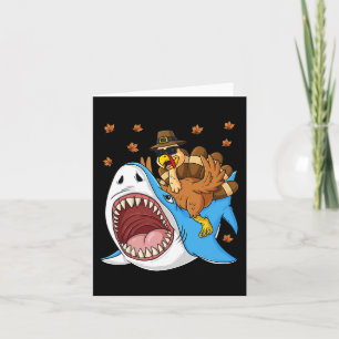 Erntedank Türkei Riding Shark Fun Kleinkind Boys Karte