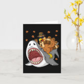 Erntedank Türkei Riding Shark Fun Kleinkind Boys Karte (Gelbe Blume)