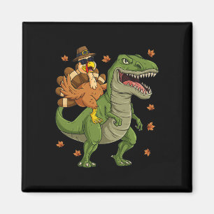 Erntedank Türkei Riding T Rex Dinosaur Kleinkind Magnet