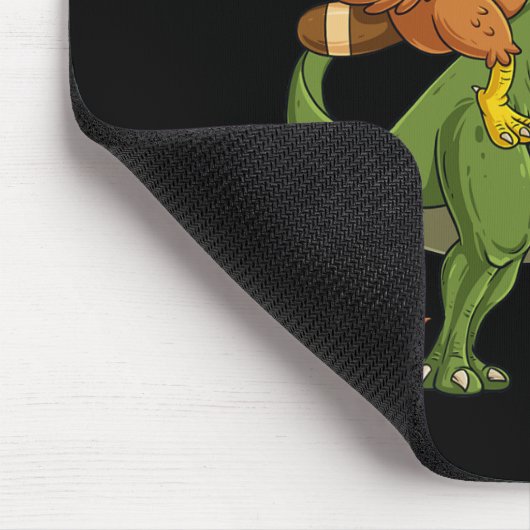 Erntedank Türkei Riding T Rex Dinosaur Kleinkind Mousepad (Ecke)