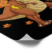 Erntedank Türkei Riding T Rex Dinosaur Kleinkind Poster (Ecke)