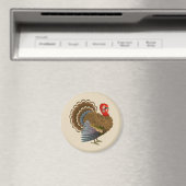 Erntedank Türkei Rundmagnet Magnet (In Situ (Geschirrspüler))