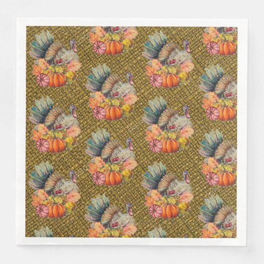 Erntedank Türkei Serviette (Vorderseite)