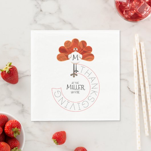 Erntedank Türkei Serviette (Beispiel)