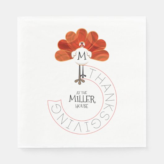 Erntedank Türkei Serviette (Vorderseite)