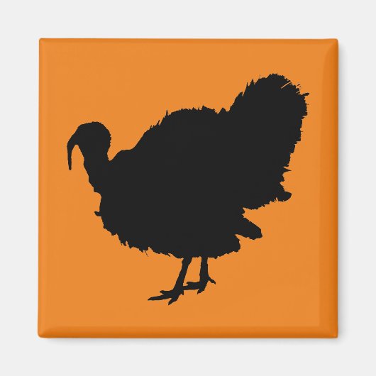 Erntedank Türkei Silhouette Magnet (Vorne)