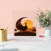 Erntedank Türkei Silhouette - Sunset Harvest Sc Acrylschild (Hochzeit)