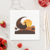 Erntedank Türkei Silhouette - Sunset Harvest Sc Serviette (Beispiel)